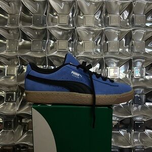 Puma Suede Blue and Black Sneakers